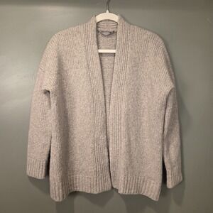 Vince Women's Wool Cashmere Silk Open Front Cardigan Sweater, Size XS, Gray